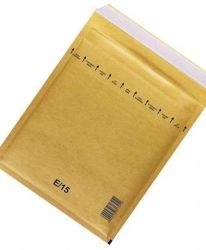 Плик 240х275, Sacboll кафяв с лента и въздушни мехури - E/15