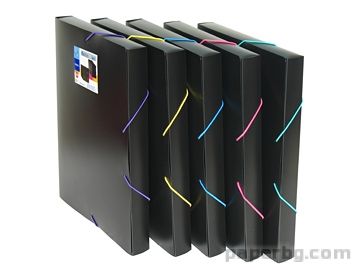Кутия с ластик, PР, RAINBOWCLAS, 250x330x30, 600 микр.