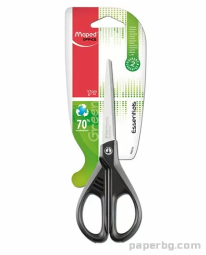 Ножица Maped Essentials Green Пластмасови дръжки, 17 cm