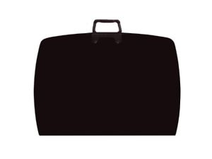 Чанта за чертежи Art овал с цип, 550x750, черна